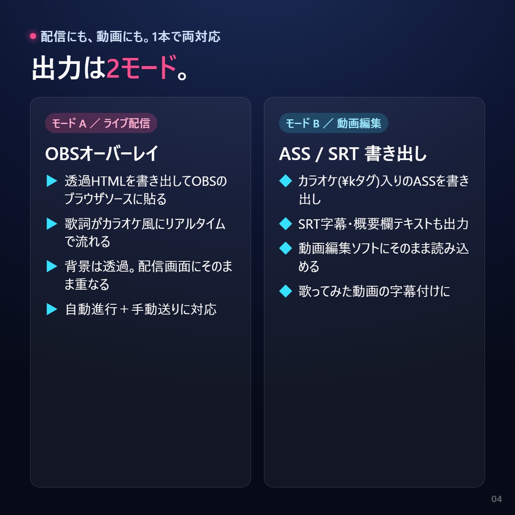 歌枠リリック(歌詞テロップ)メーカー