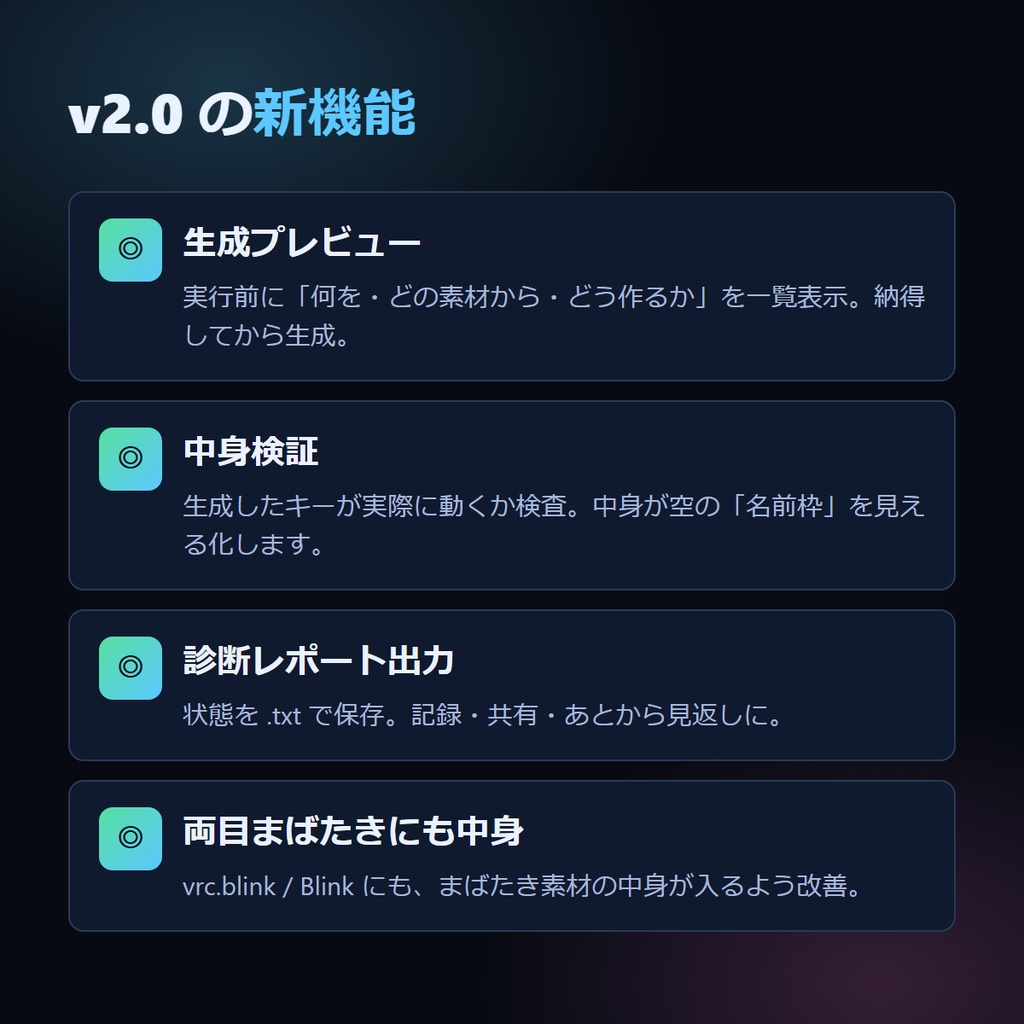【無料体験版あり】MMD表情→VRChat 表情 自動セットアップ v2.0(Blenderアドオン/VRM対応)