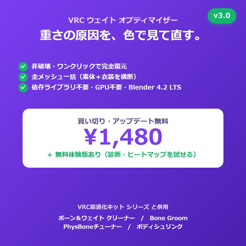 VRC ウェイト オプティマイザー (v3.0)
