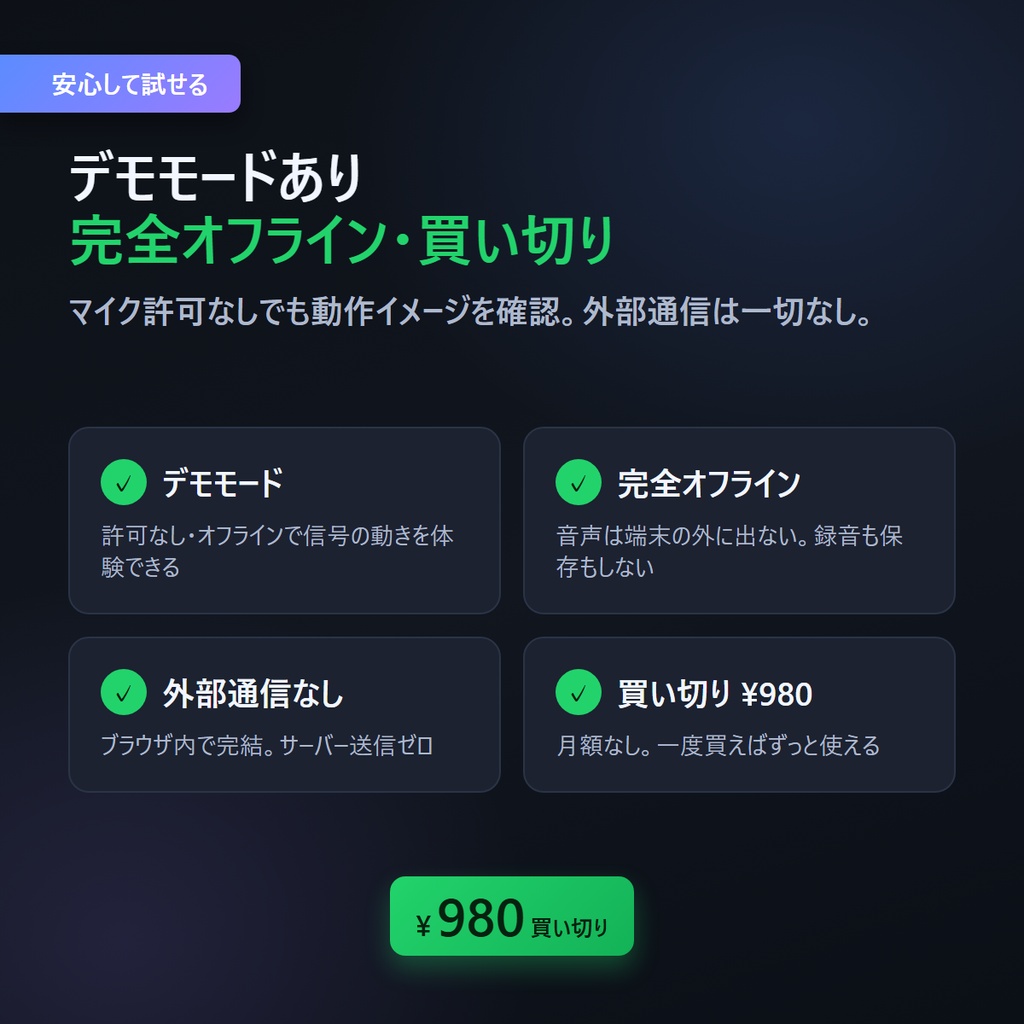 配信バランスモニター|声が埋もれてるのに気づけず配信終了…をなくす【OBS不要・ブラウザで開くだけ】