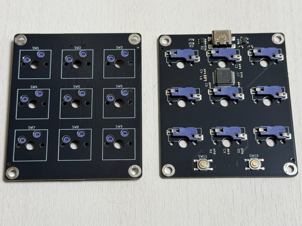 MXスイッチテスト用マクロパッド基板 9KeyTester