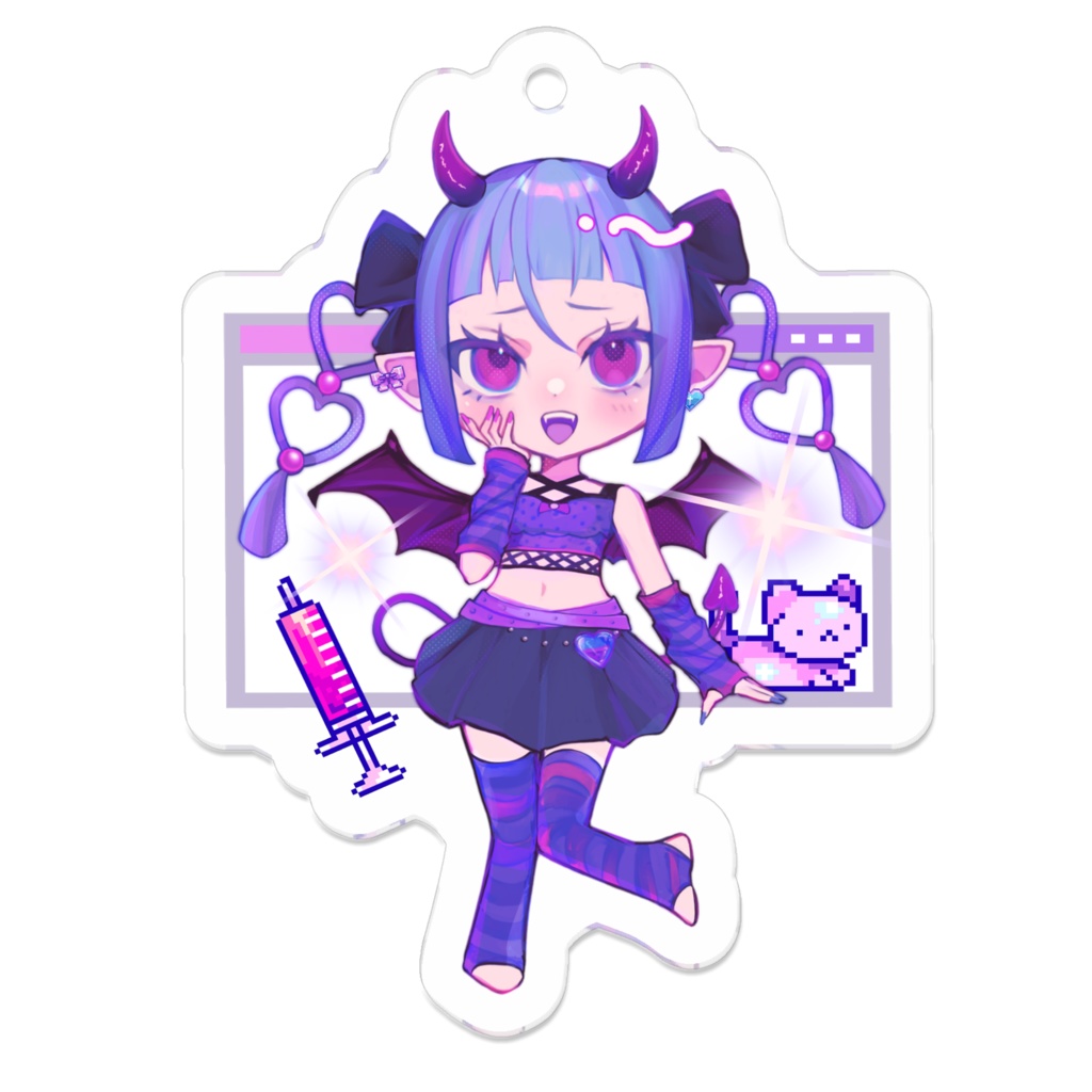 やみぃちゃん(仮称)のアクリルキーホルダー