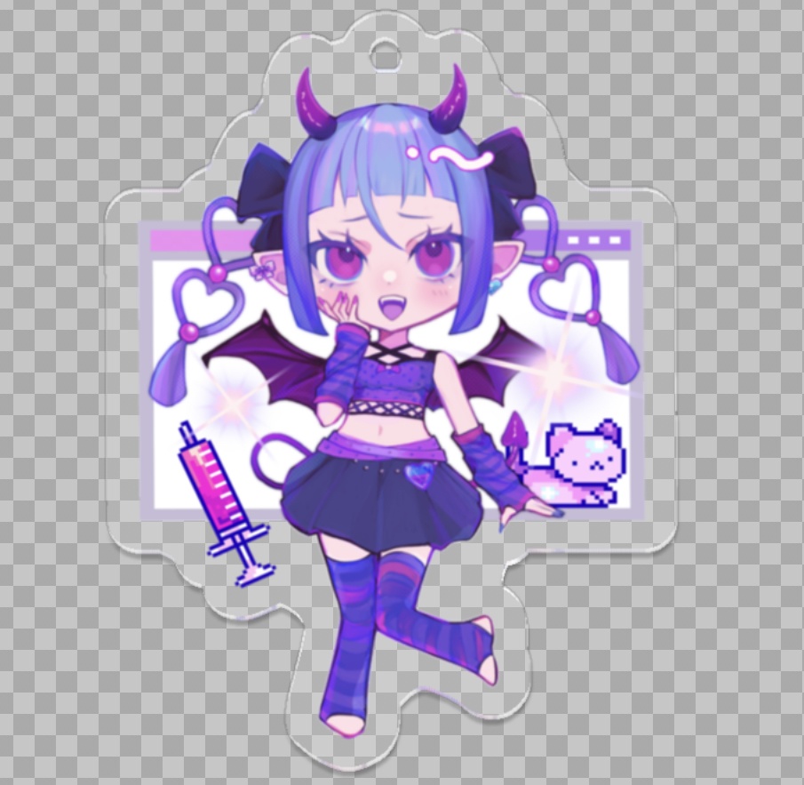 やみぃちゃん(仮称)のアクリルキーホルダー