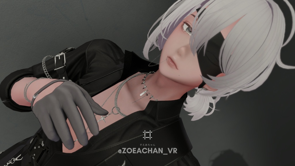 【水瀬対応】レザー製/眼帯(シェイプキー付き) #ES_ITEM