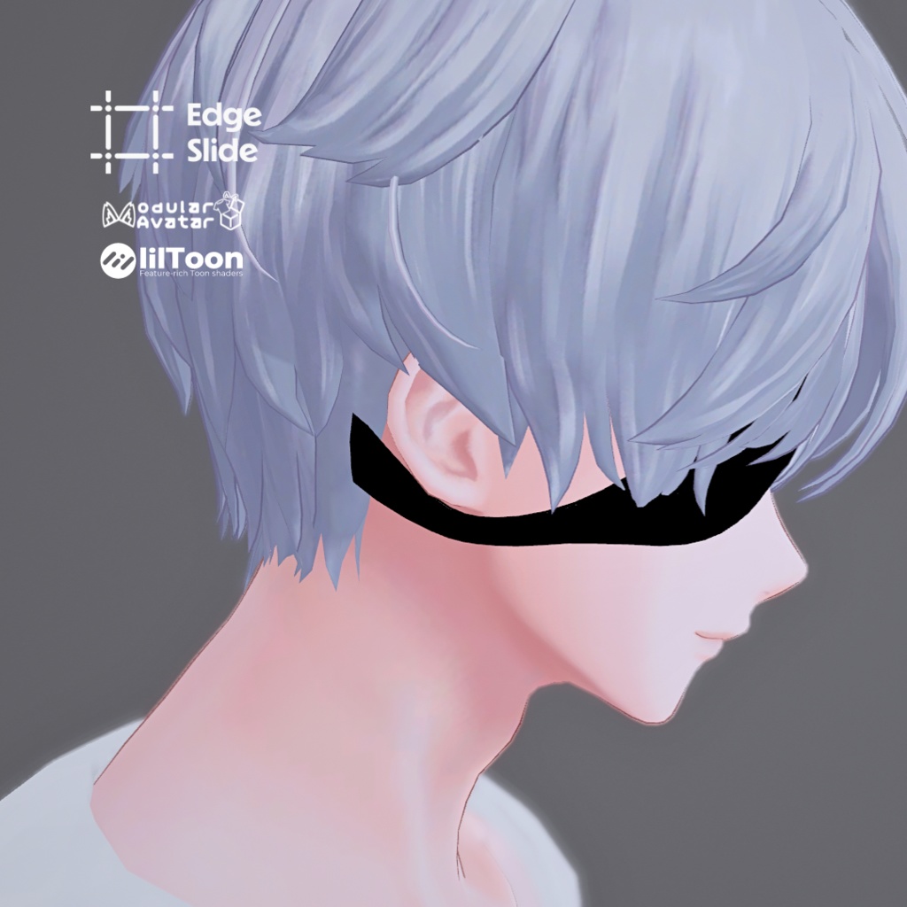 【水瀬対応】レザー製/眼帯(シェイプキー付き) #ES_ITEM