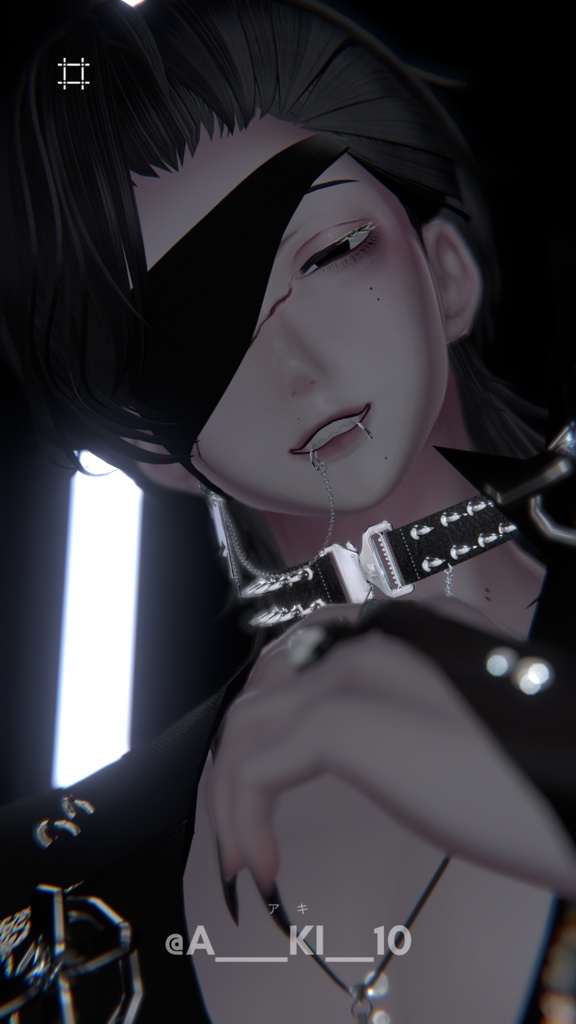 【水瀬対応】レザー製/眼帯(シェイプキー付き) #ES_ITEM