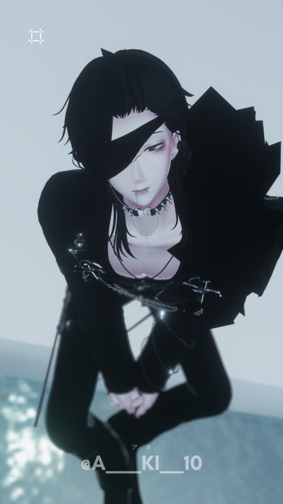 【水瀬対応】レザー製/眼帯(シェイプキー付き) #ES_ITEM