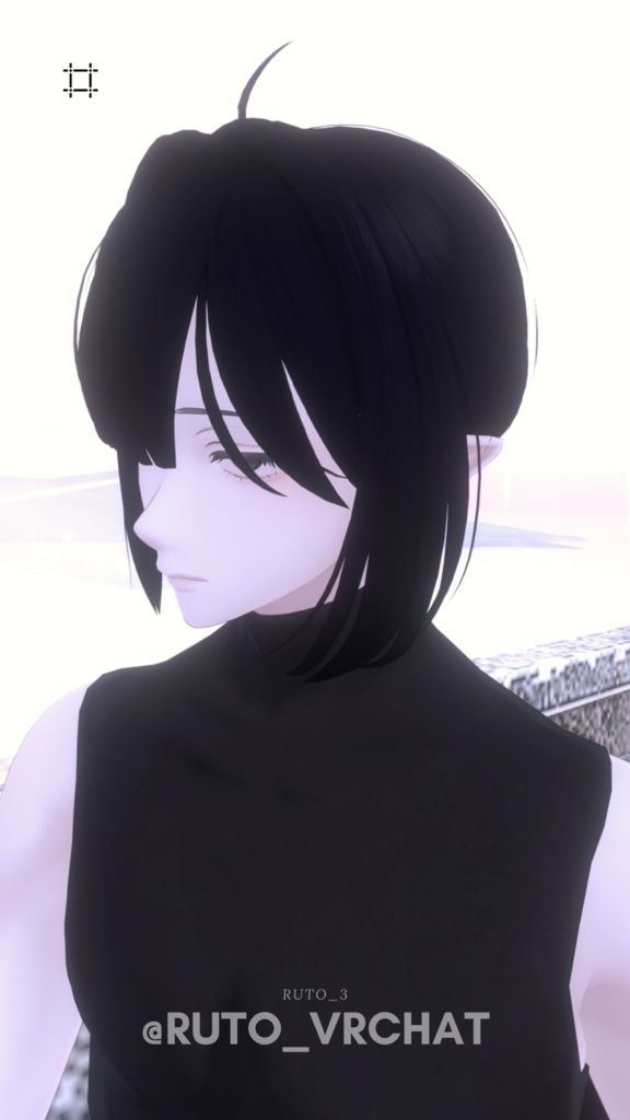 サイドバングショート(アレンジ・調整用シェイプキー付き) #ES_ITEM