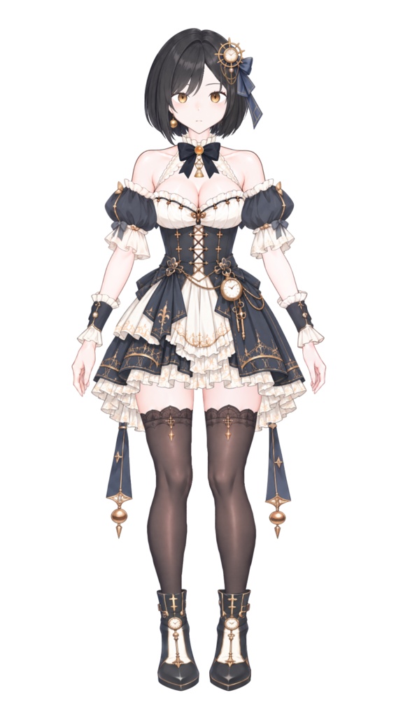 【限定1点】時計の少女｜通常・水着の2衣装／専用アプリ＋配信素材セット【VTuber】