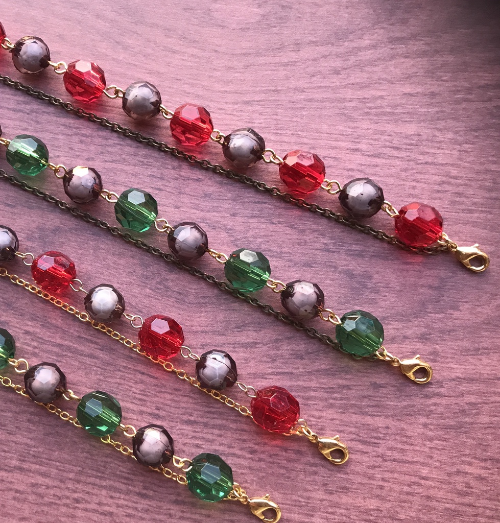 大人っぽい2連ブレスレット