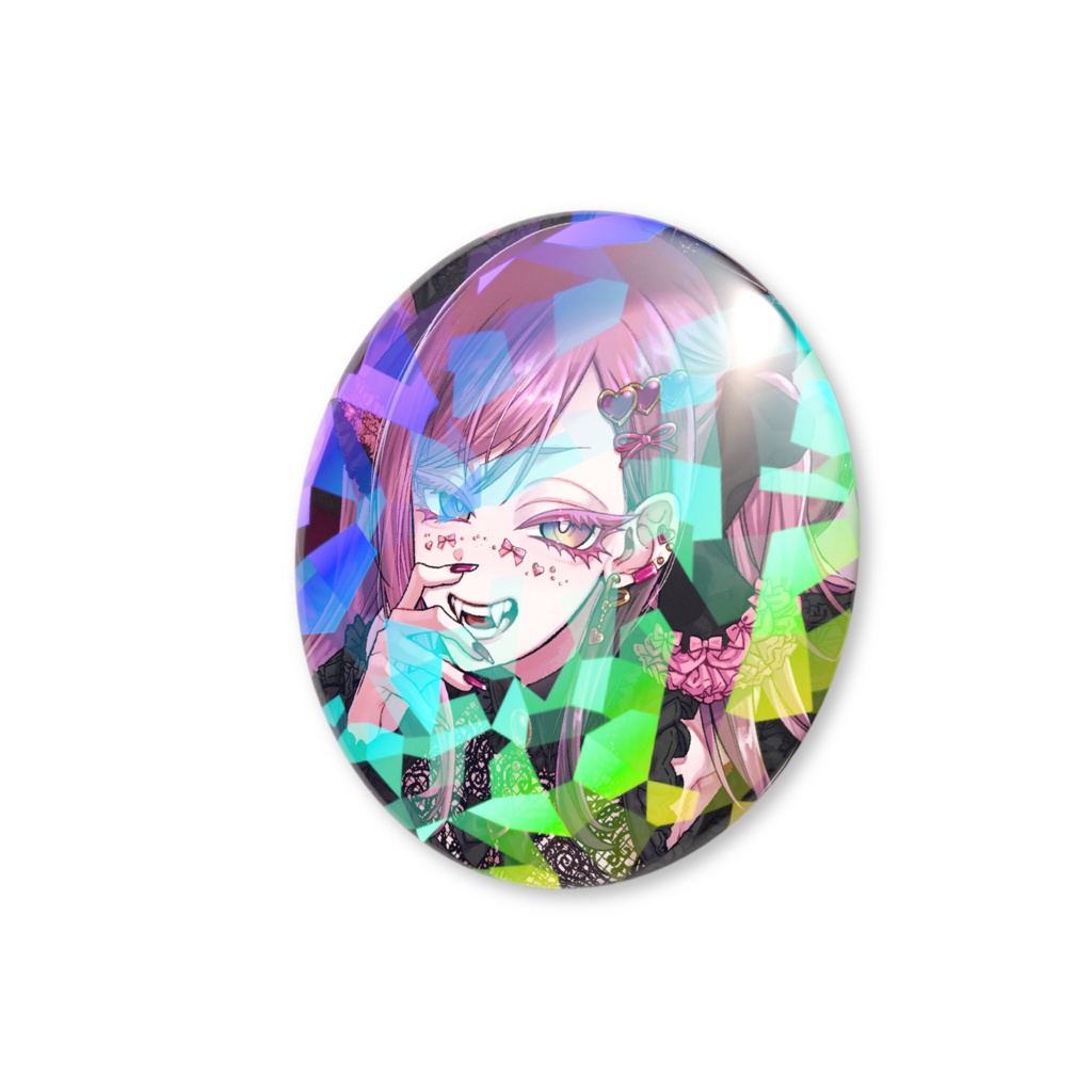 【わんにゃんぴよTV】いとり誕生日ホログラ缶バッチ-2025-【いとり】