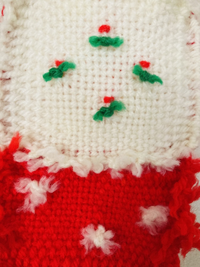 手織りのポシェット(みどり・あか)