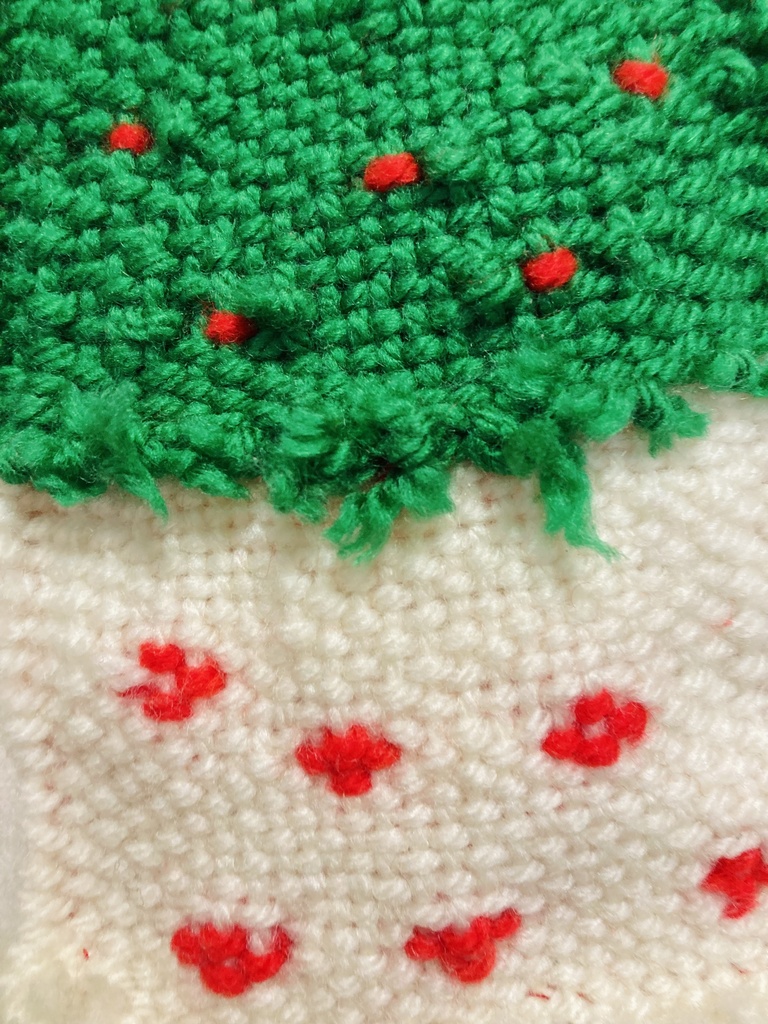 手織りのポシェット(みどり・あか)