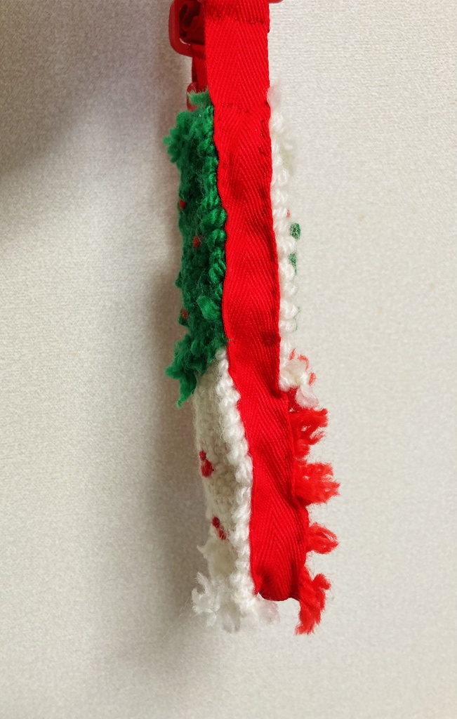 手織りのポシェット(みどり・あか)