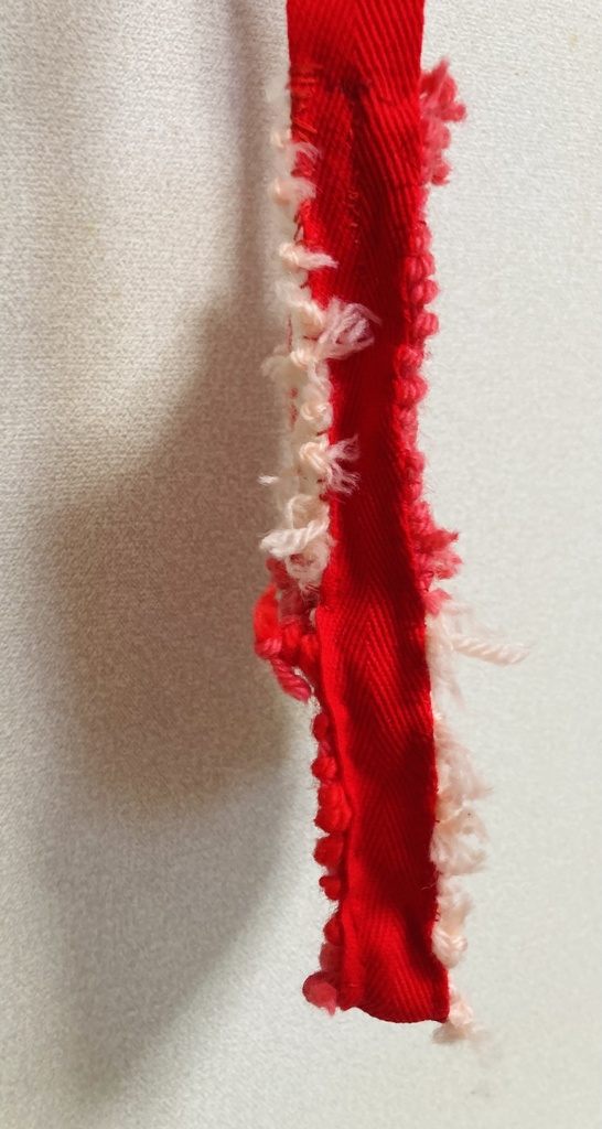 手織りのポシェット(ぴんく・あか)