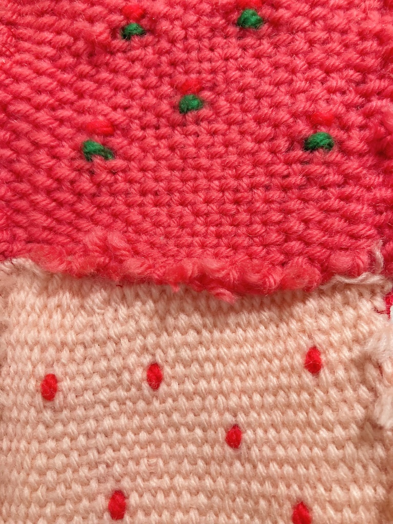 手織りのポシェット(ぴんく・あか)