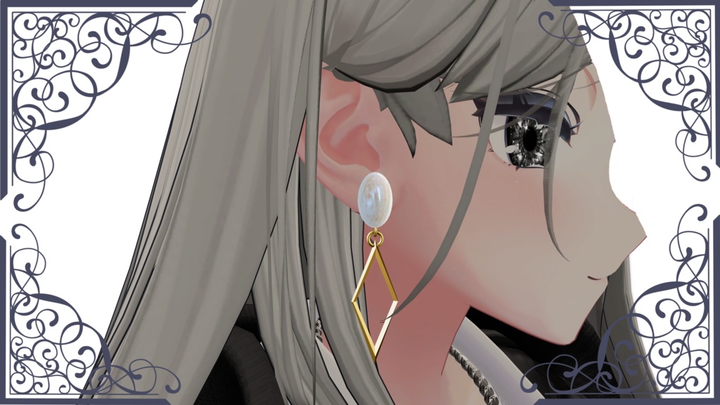 【無料】誕生石ピアス【VRChat向け】