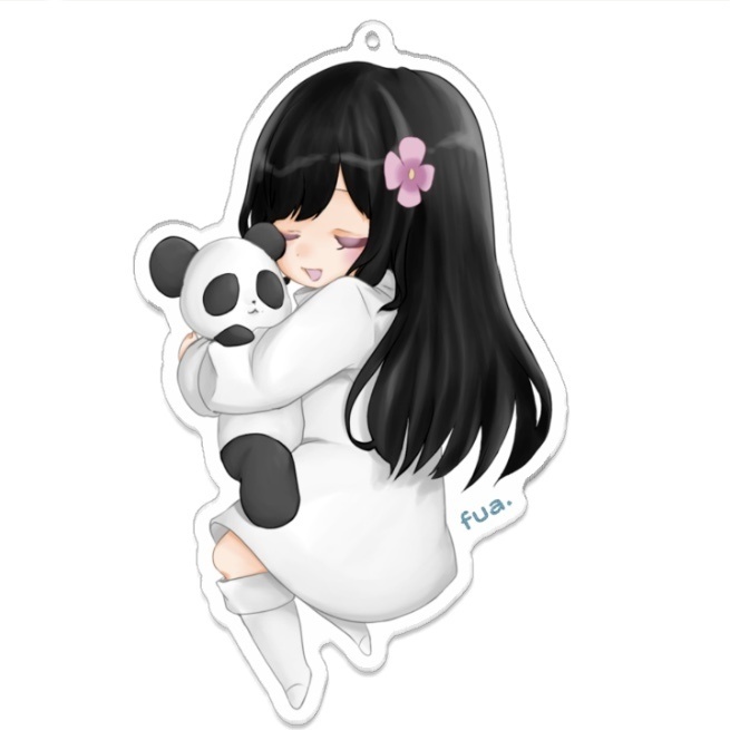 ちびふあ アクリルキーホルダー 寝ver.