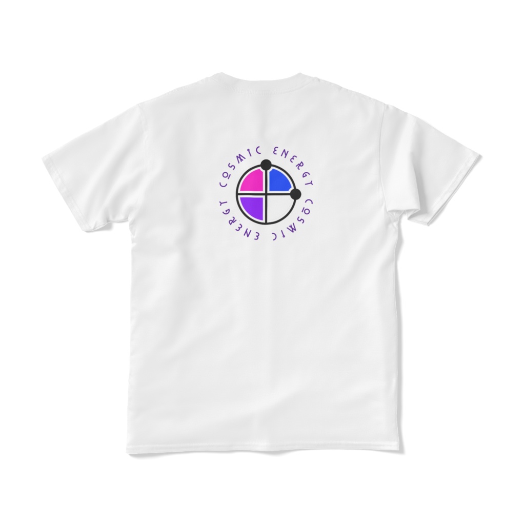DESIGNカタカムナTシャツ A-02 白(背面プリント)