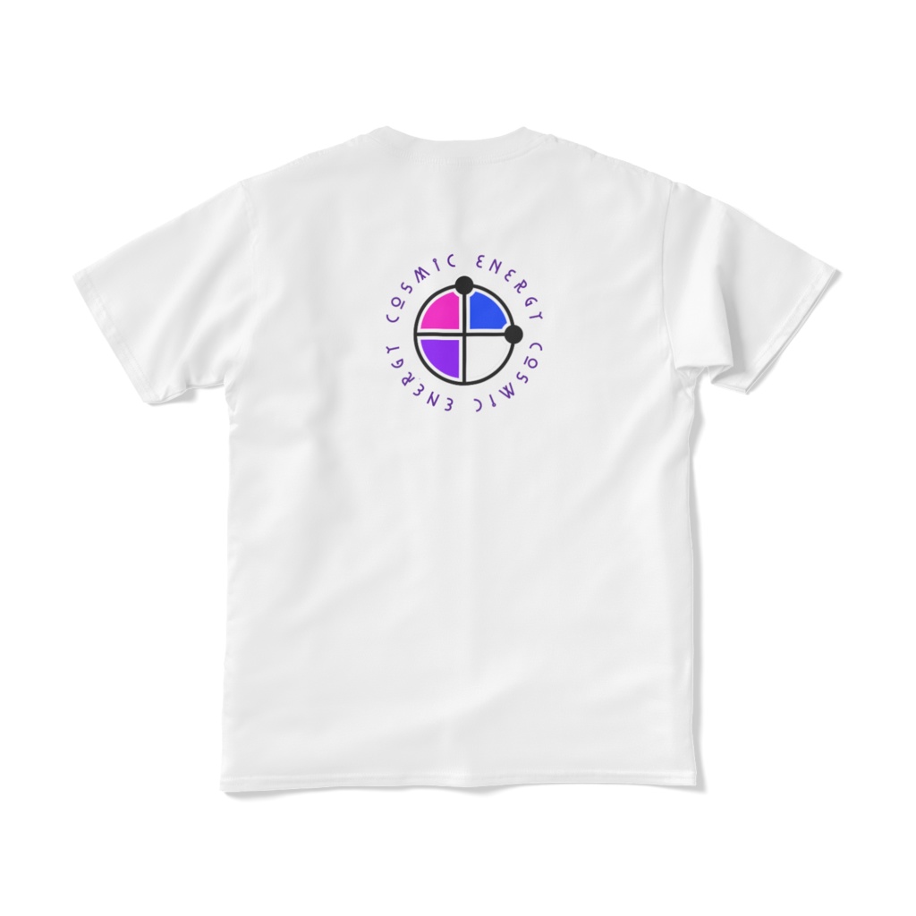 DESIGNカタカムナTシャツ C-02 白(両面プリント)