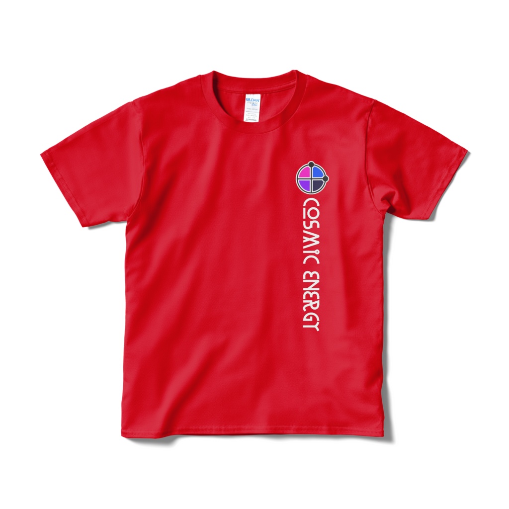 DESIGNカタカムナTシャツ　C-01　赤（両面プリント）