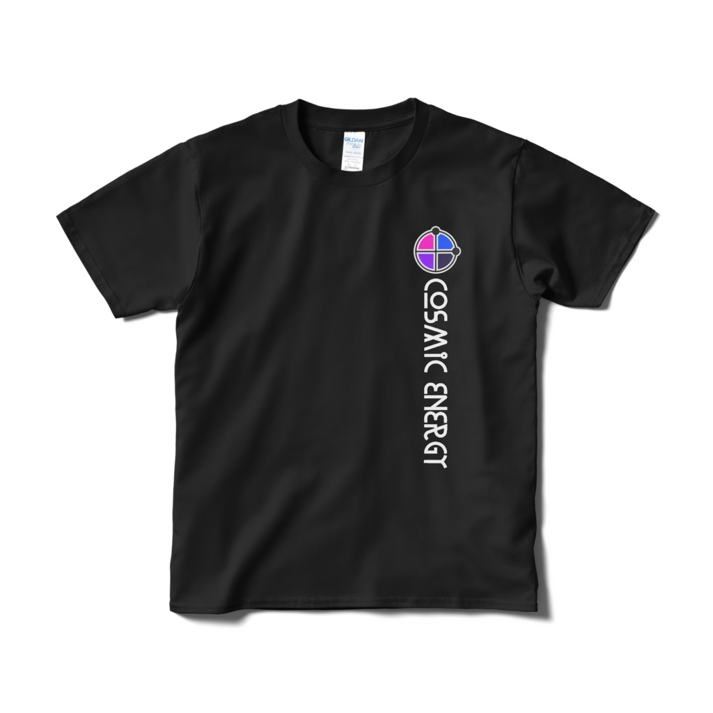 DESIGNカタカムナTシャツ C-01 黒(両面プリント)