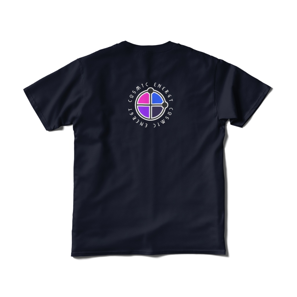 DESIGNカタカムナTシャツ A-01 紺(背面プリント)