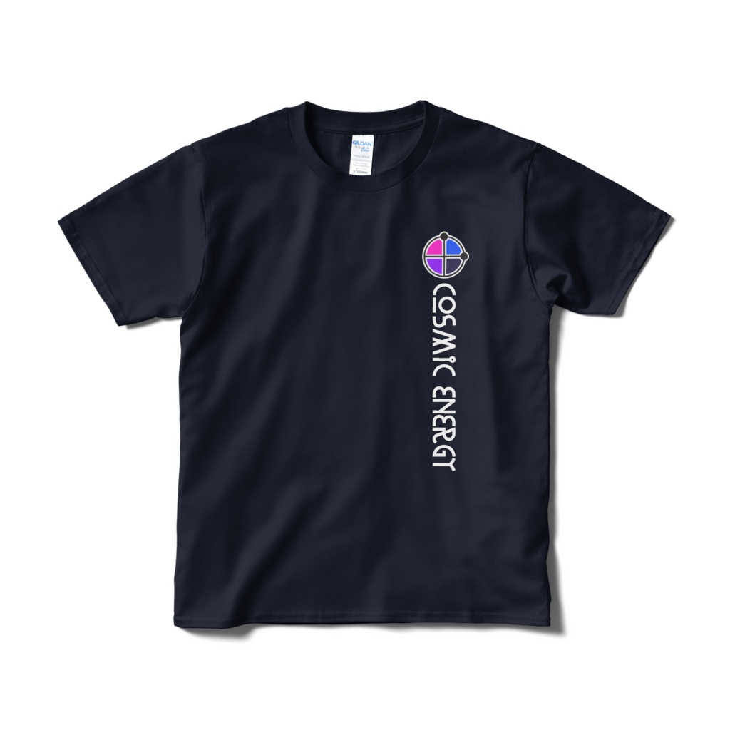 DESIGNカタカムナTシャツ C-01 紺(両面プリント)