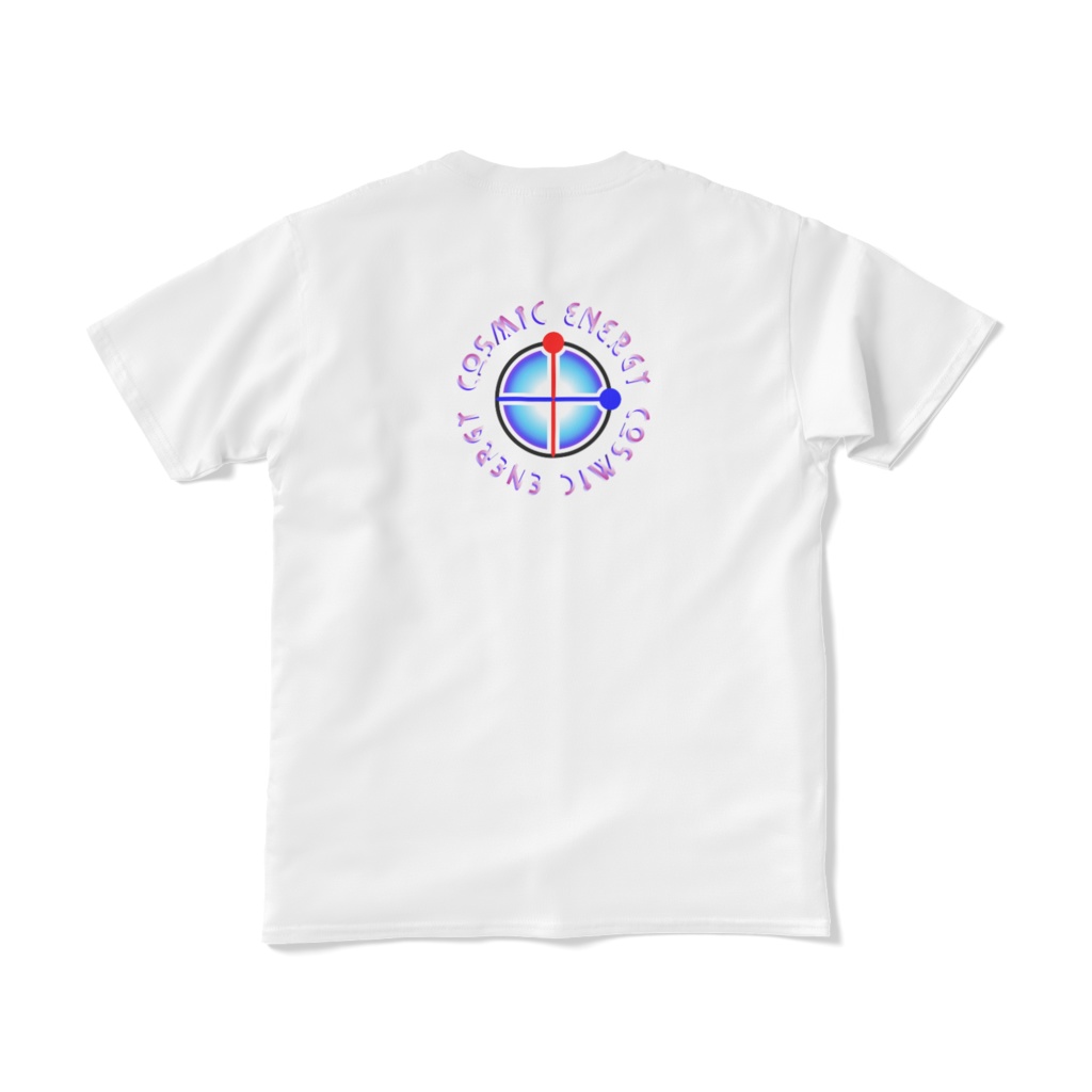 DESIGNカタカムナTシャツ　A-03　白（背面プリント）
