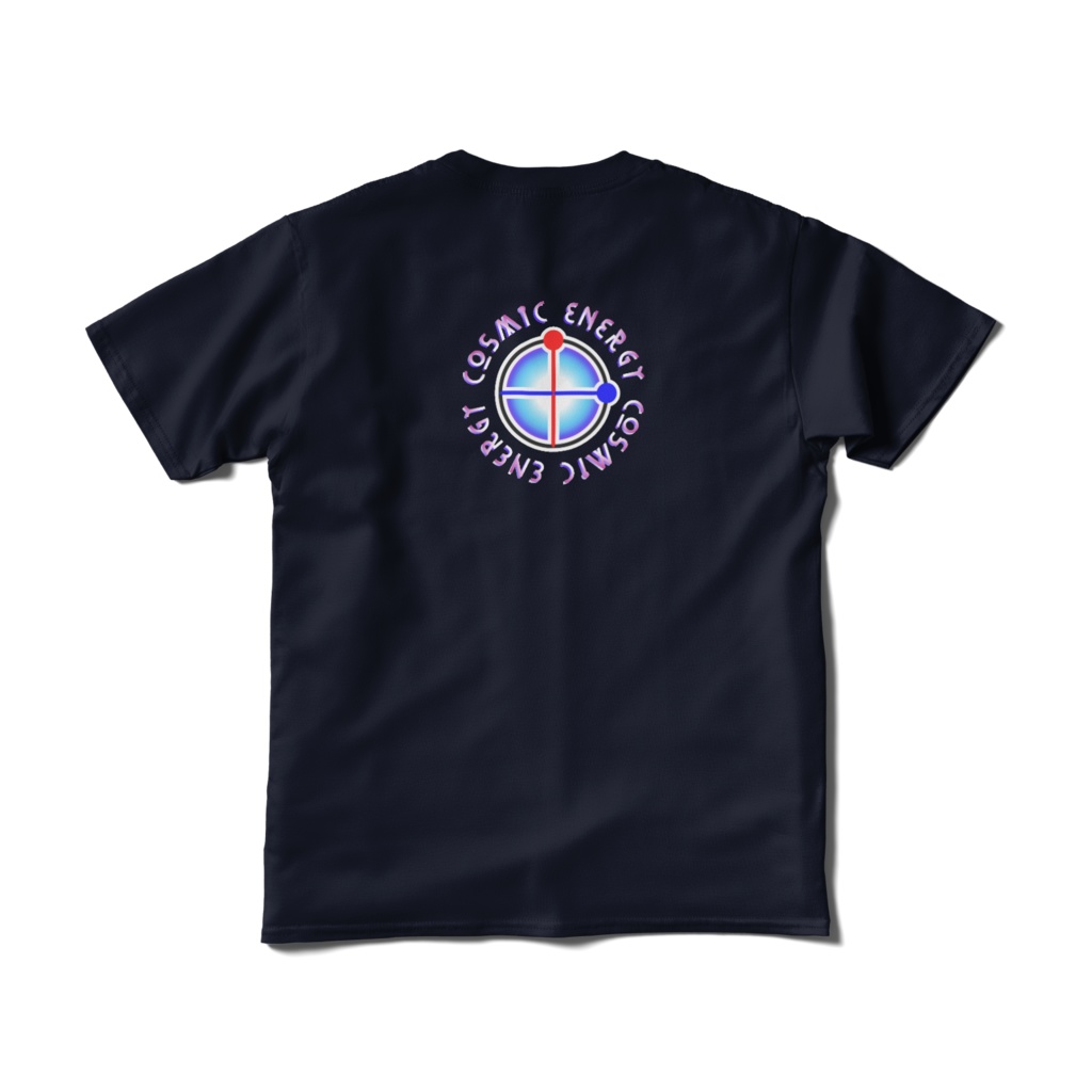 DESIGNカタカムナTシャツ　A-03　紺（背面プリント）