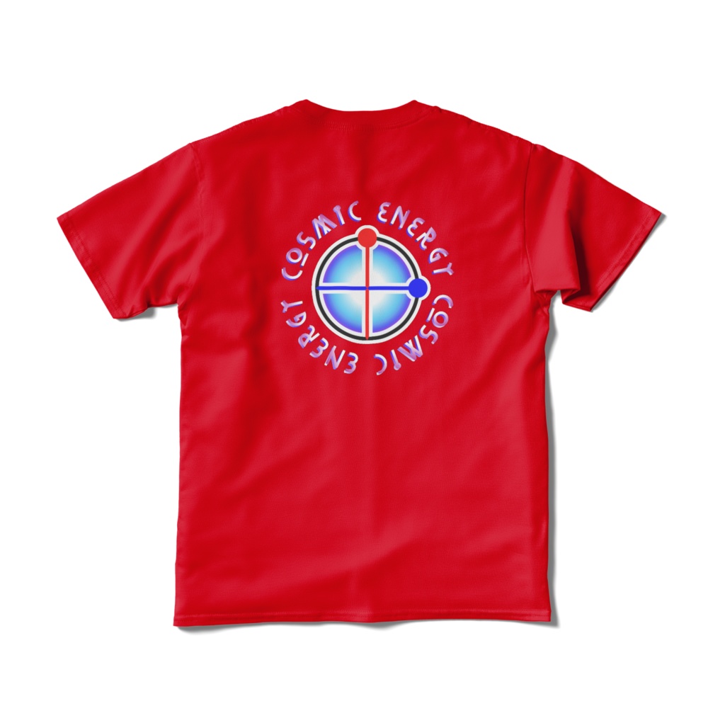 DESIGNカタカムナTシャツ　A-03　赤（背面プリント）