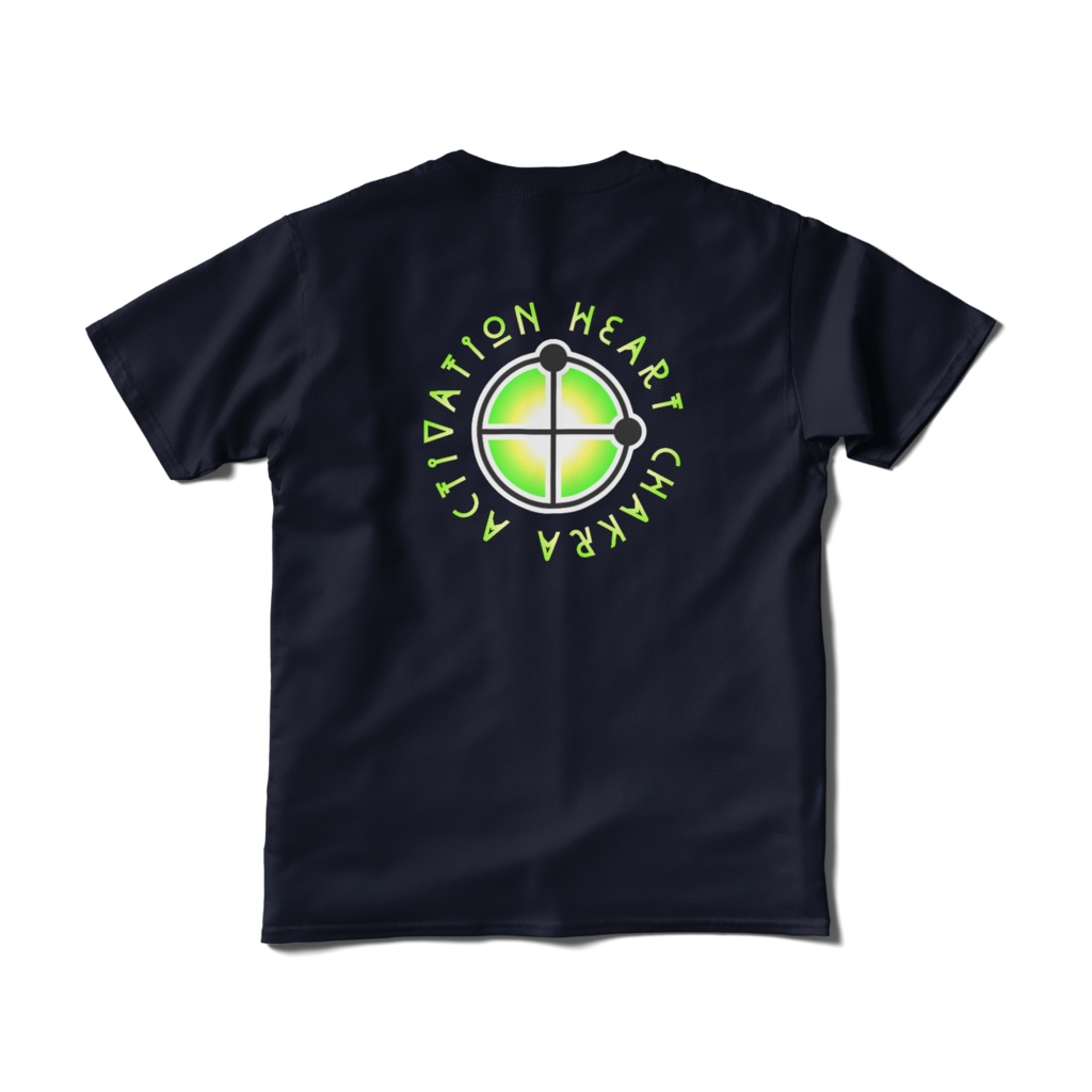 DESIGNカタカムナTシャツ A-04 紺(背面プリント)