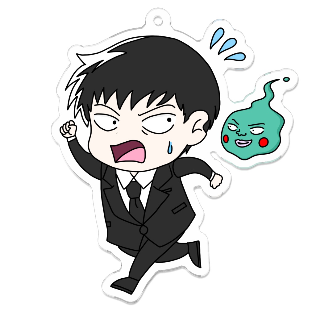 守衛とエクボ アクリルキーホルダー Maronzu Booth