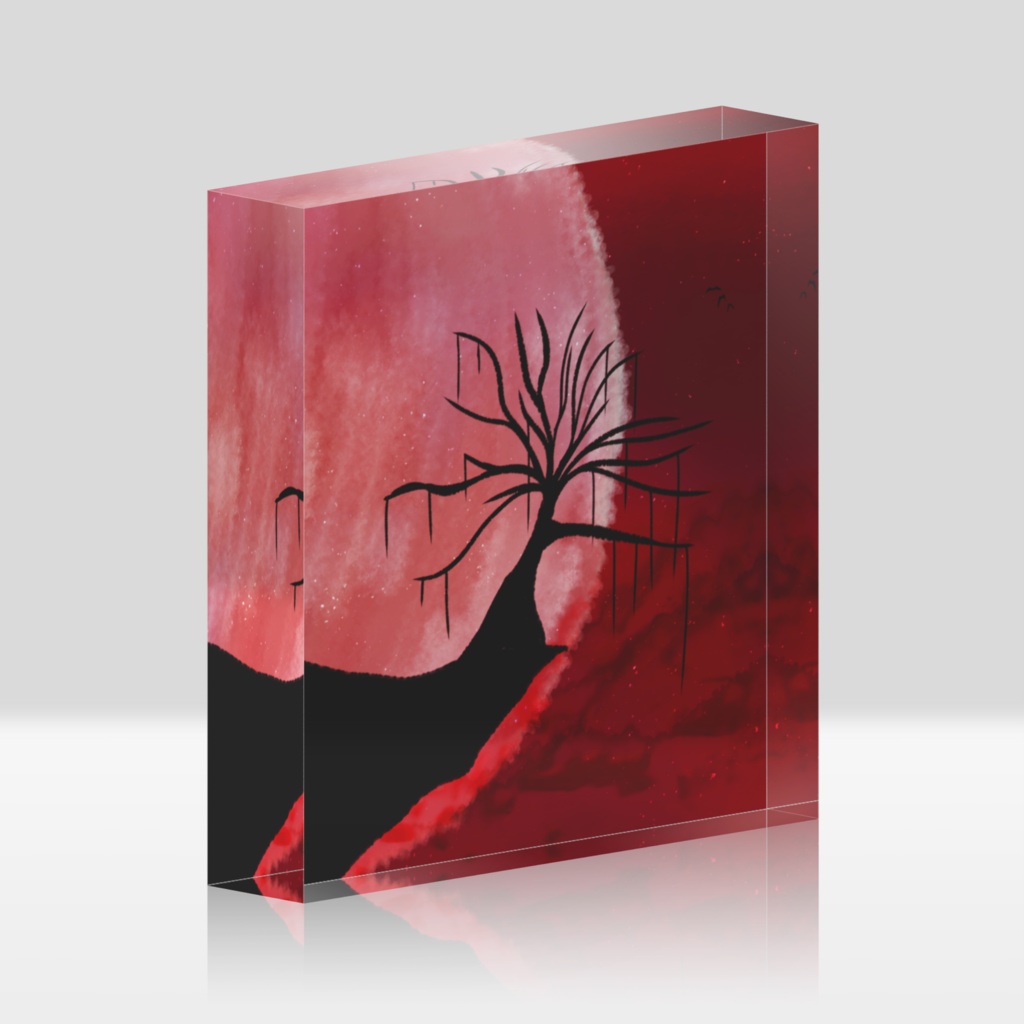【アクリルブロック】紅い月