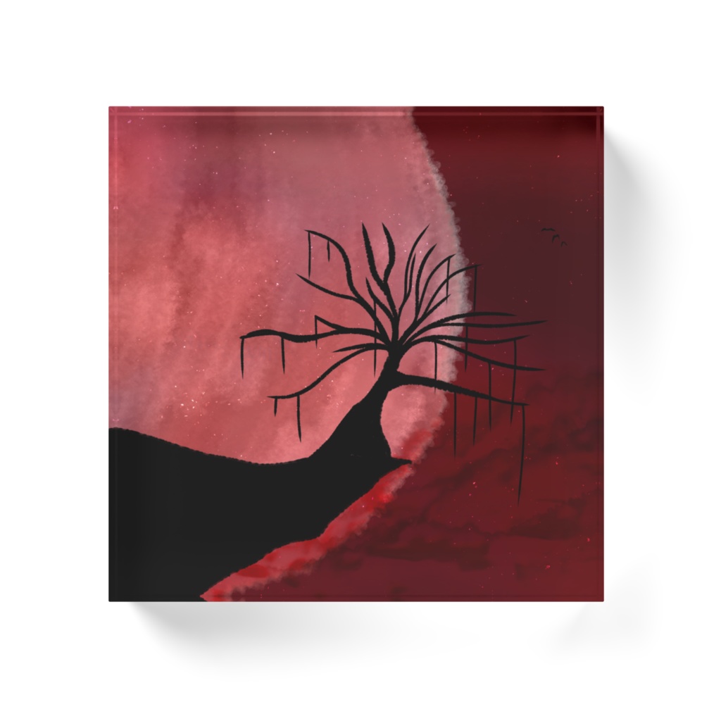 【アクリルブロック】紅い月