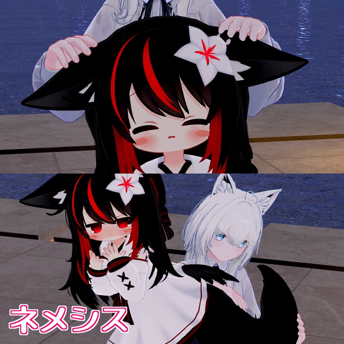 【現在7アバター対応】けも耳尻尾撫でられ反応ギミック【MA対応】