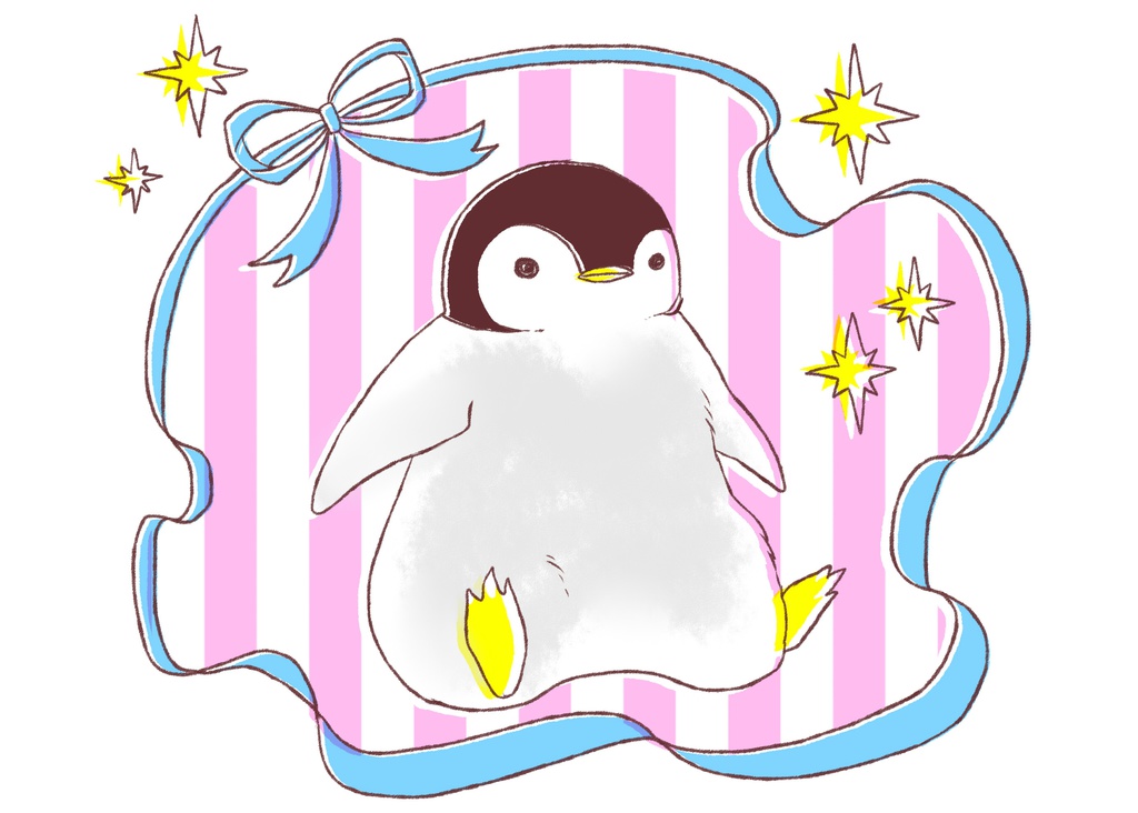 おでかけ子ペンギンのトートバッグ(ピンク)