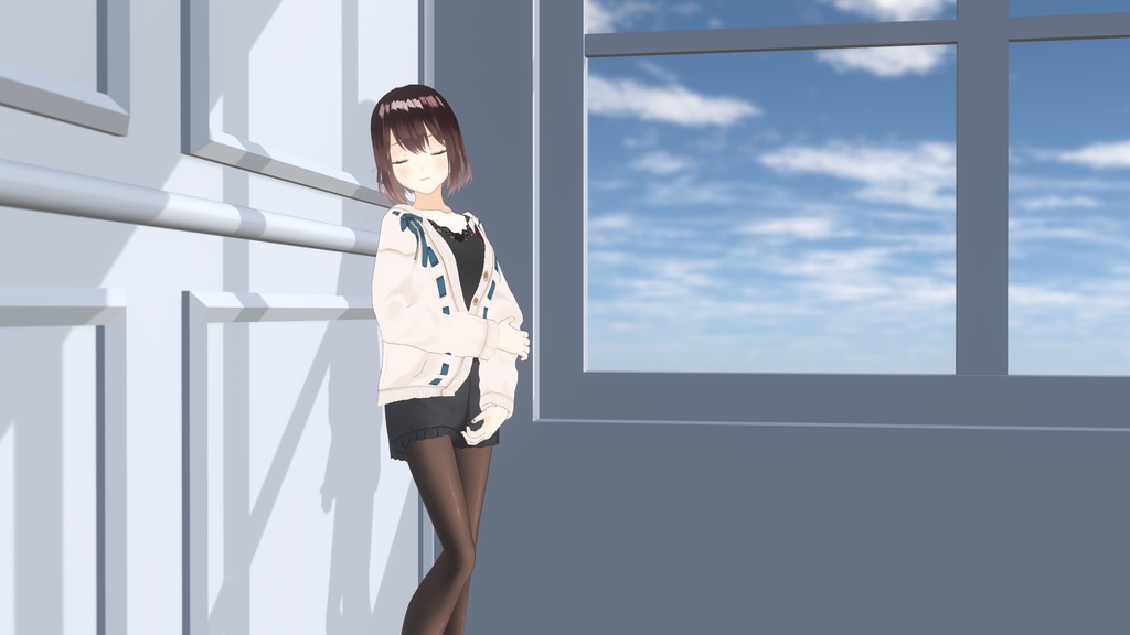 【Free】VPic・VRMポージング対応 「simple floor」