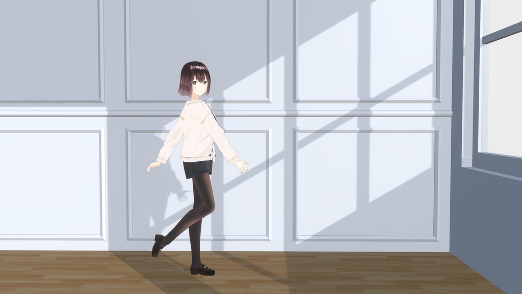 【Free】VPic・VRMポージング対応 「simple floor」