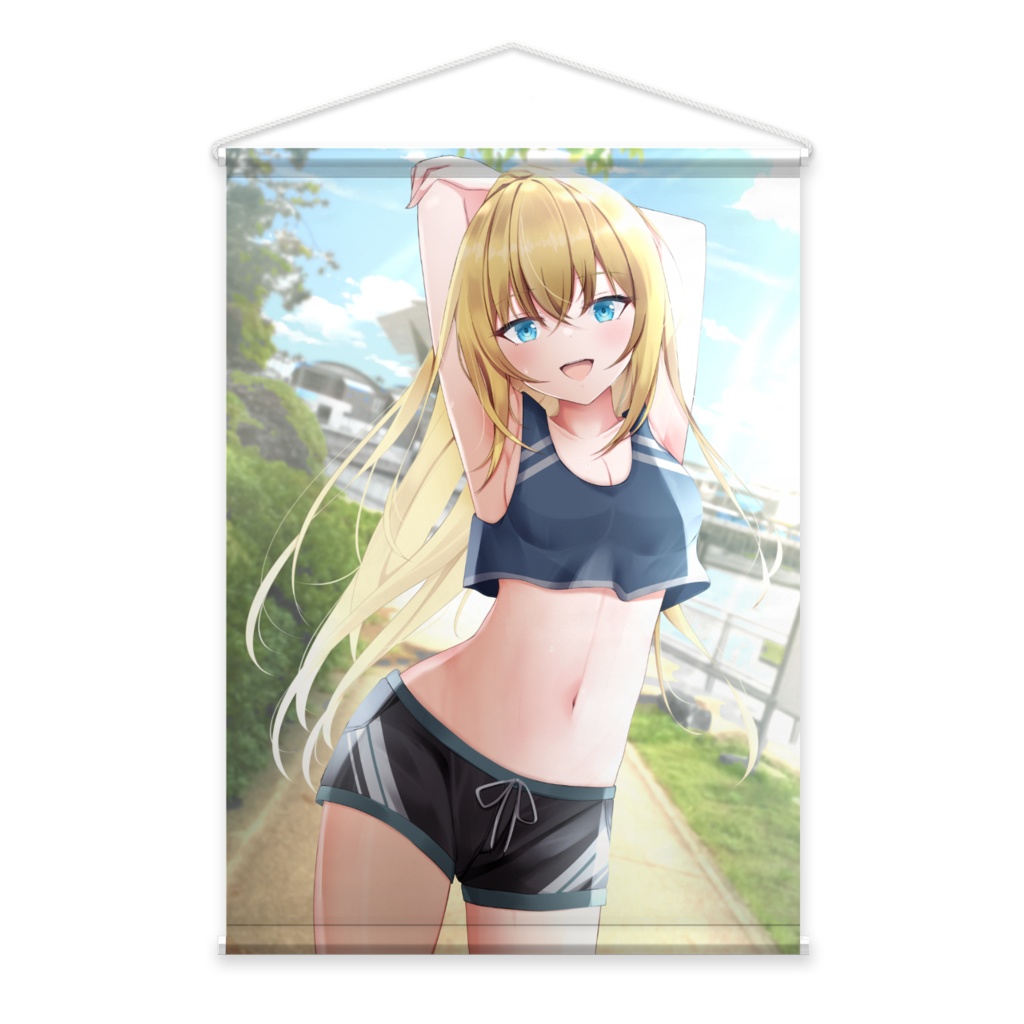 ランニング女子タペストリー