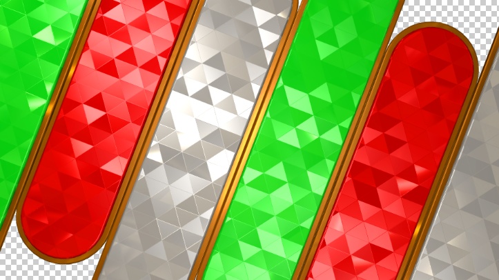 クリスマス向け動画素材(透明素材 / 6点)(横長バージョン)