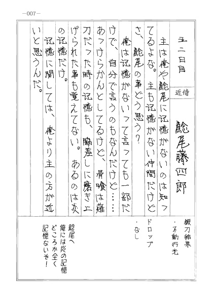 とある本丸の《近侍日誌》+《審神者日記》三冊目