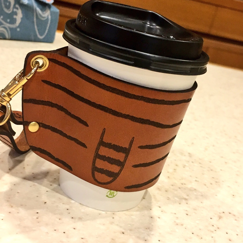 にゃいがーカップスリーブ(ヌメ革)