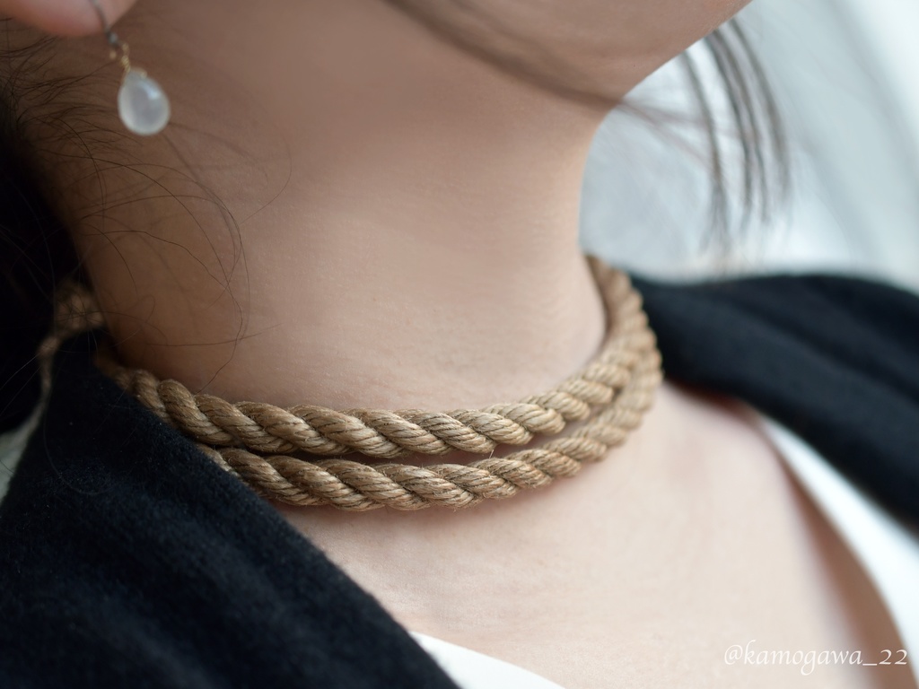 緊縛麻縄チョーカー【二連】