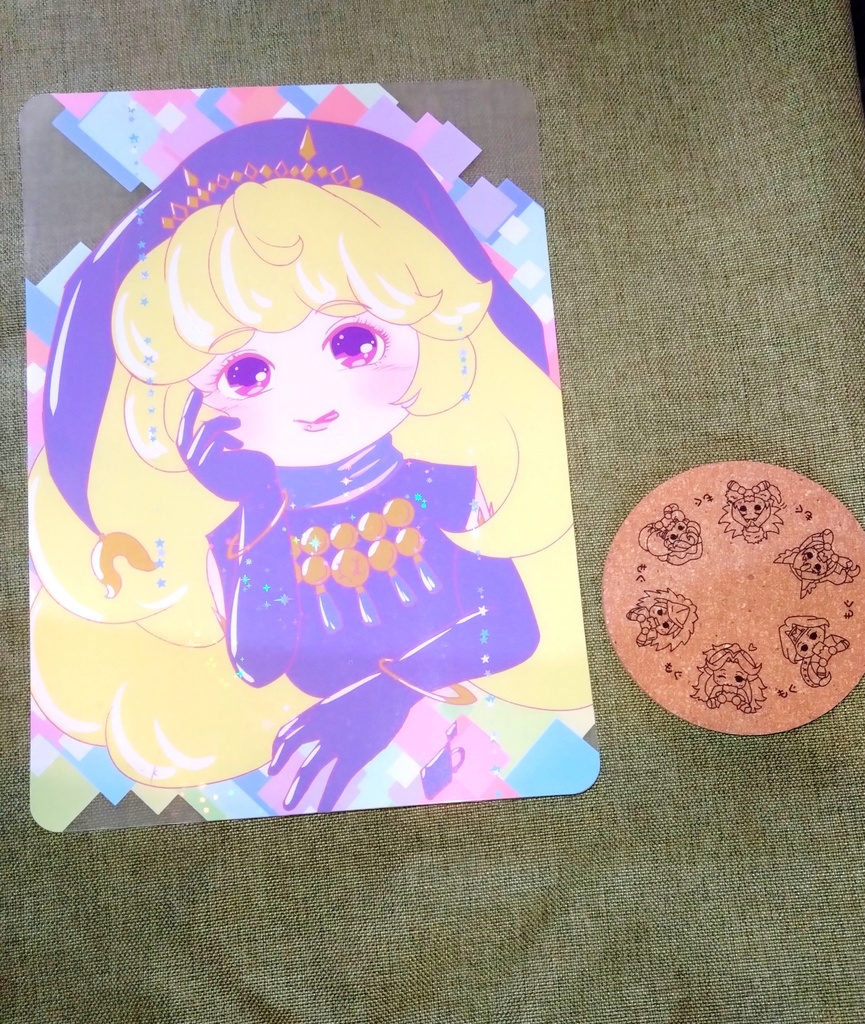 下敷き＋コルクコースター