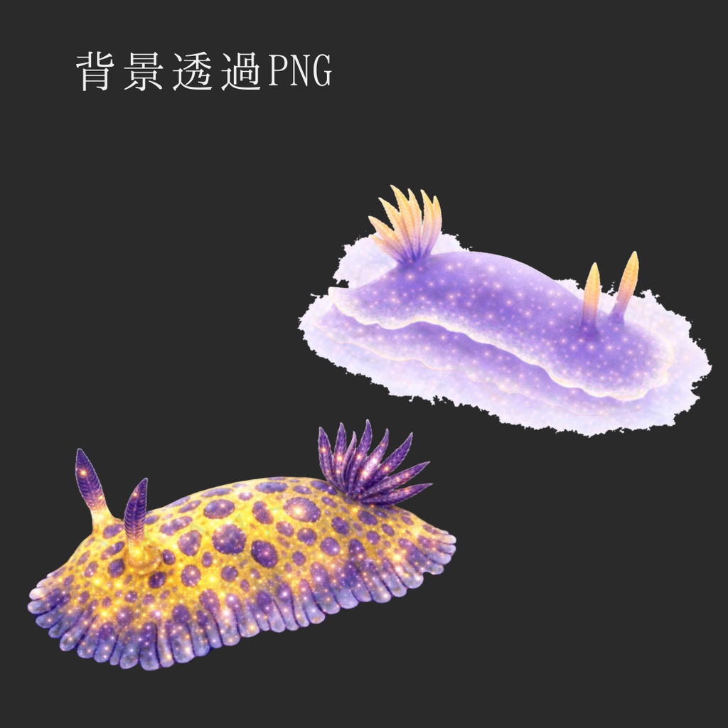 微光の海|ウミウシ水彩素材集