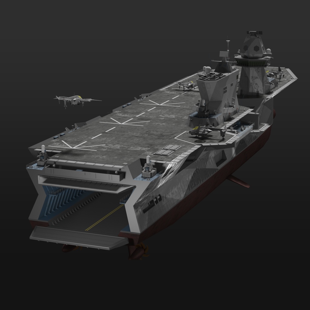 SF 強襲揚陸艦 3Dモデル - Ennuishao - BOOTH