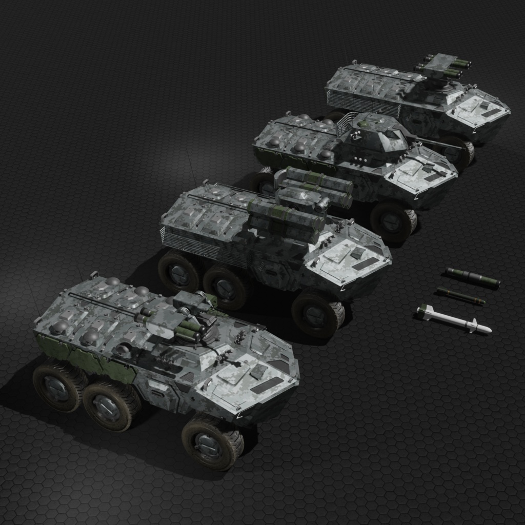 SF装甲兵員輸送車シリーズ 3Dモデル