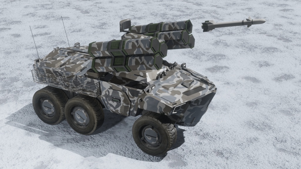 SF装甲兵員輸送車シリーズ 冬季迷彩 3Dモデル