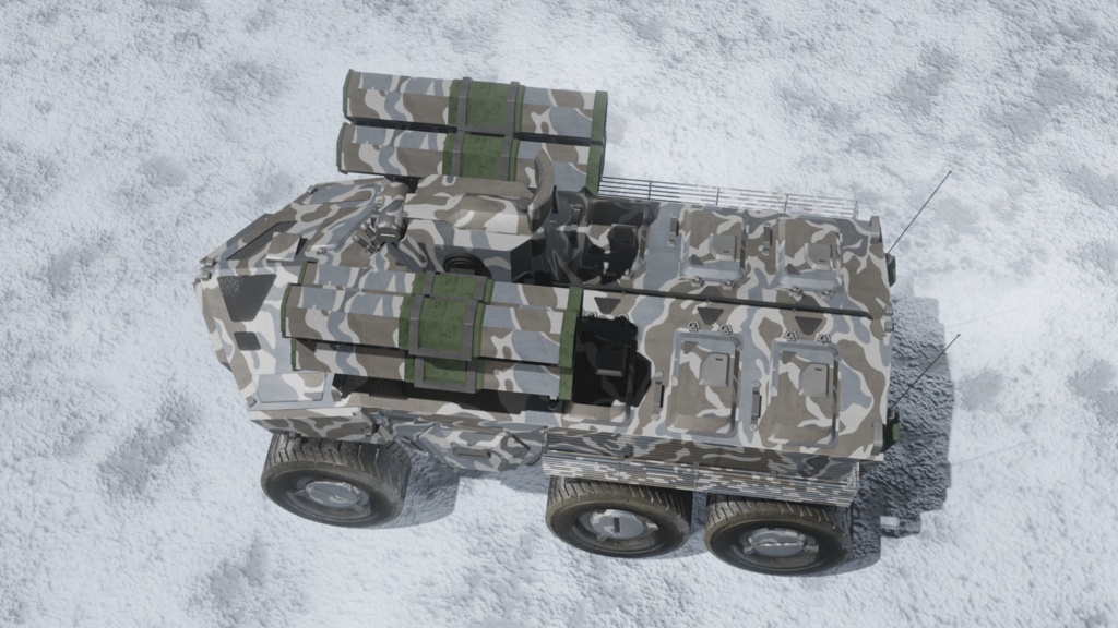 SF装甲兵員輸送車シリーズ 冬季迷彩 3Dモデル